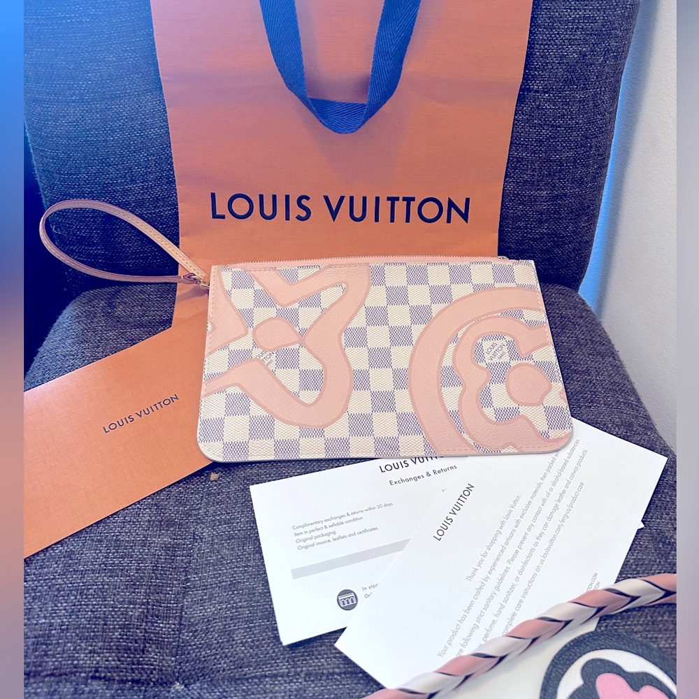 💎Limited Edition Louis Vuitton Damier Azur Tahitienne Neverfull MM GM Pochette